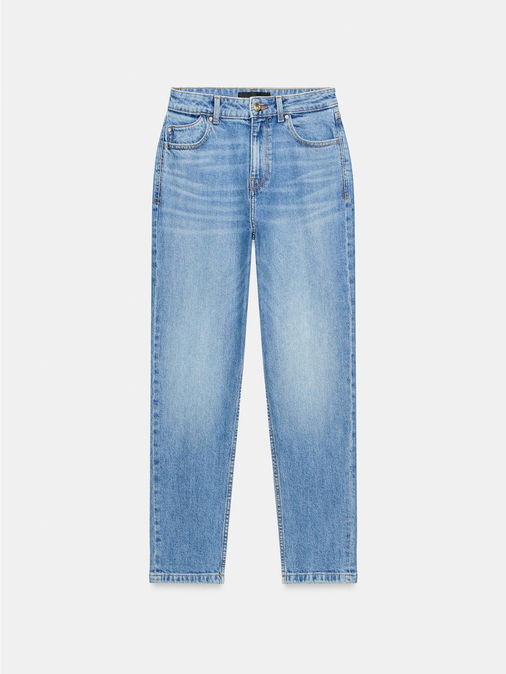 Zara Light Wash High Rise Mom Fit Jeans NWT